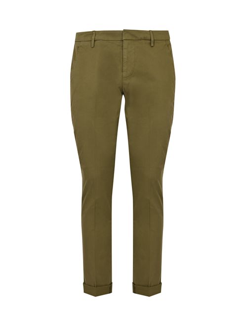 Pantalone Gaubert in cotone stretch Verde Divisa DONDUP | UP235 GSE046U PTD637